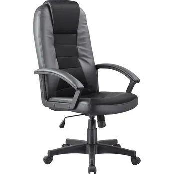 Kancelářské křeslo ARIOGALA, černá ekokůže/černá látka + PROVĚŘENO zákazníky + vyzvednutí ZDARMA