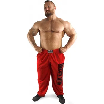 Bizon Gym Tepláky 101 - červená/černá L Červená