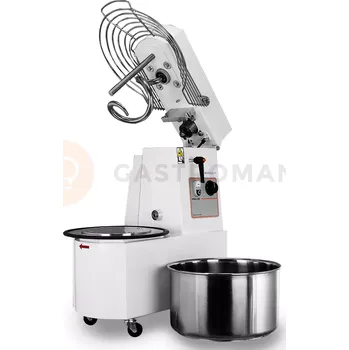 Hnětač těsta Spirálový mixér těsta se zvedacím hákem a vyjímatelnou mísou, 2 rychlosti, 50 l, 400 V, 480x810x830 mm | RESTO QUALITY, RQT50 2V