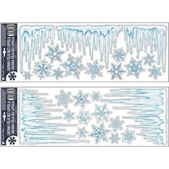 Okenní dekorace Anděl Přerov Okenní fólie s glitrem 60x21 cm, rampouchy