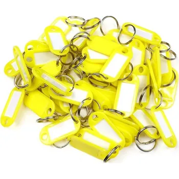 Jmenovka na klíče, 50 ks, žlutá