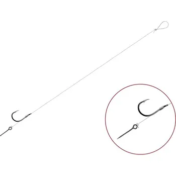 DELPHIN - Návazec bez protihrotu FLR Sting vel. 10 8 cm 5 mm 0,22 mm 6 ks