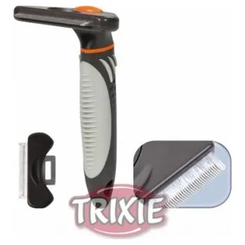 Kartáč pro zvířata Trixie Trimovací hrablo s vyměnitelnou hlavou 9 x 15cm - doprodej