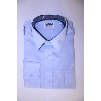Pánská košile KOŠILE PILOTKA PÁNSKÁ XENA DLOUHÝ RUKÁV - modrá Velikost: 39