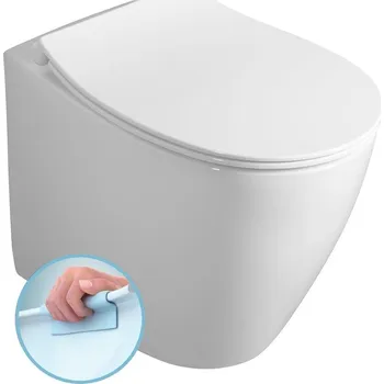 WC sada SENTIMENTI stojící WC Rimless, 36x52 cm, bílá (SmartFixPlus)