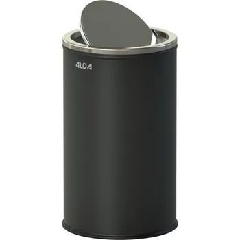 Odpadkový koš Odpadkový koš s víkem, 18 l, černá