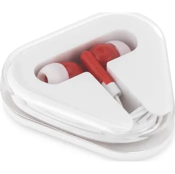 Sluchátka FARADAY. Sluchátka s 1.25 m ABS kabelem - Červená