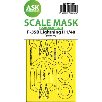 Plastikový model ASK 1/48 F-35B Lightning II double-sided express fit mask for Tamiya