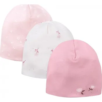 Čepice Eevi Dětská čepice PETITE růžová (3ks) - 50