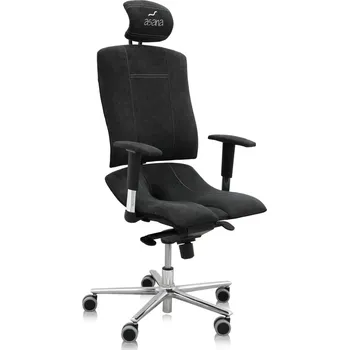 Zdravotní židle Alcantara, šedá