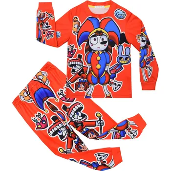 Dívčí pyžamo Dětská pyžama - The Amazing Digital Circus Barva: postavy, červené, Velikost: 120/5-6 let