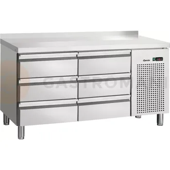 Chladící stůl s okrajem, 6 šuplíků, 1342x700x850 mm | BARTSCHER, S6-100 MA
