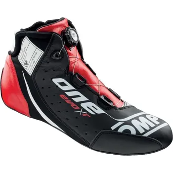 Moto obuv OMP Boty ONE EVO X R Černá / Červená 41