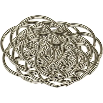 Kroužky na klíče 35 mm, 50 ks, chrom