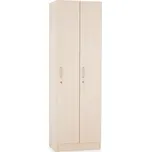 Dřevěná šatní skříňka Visio - 2 oddíly, 60 x 42 x 190 cm, javor