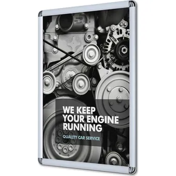 Klaprám A2, oblý roh, profil 25 mm, stříbrná