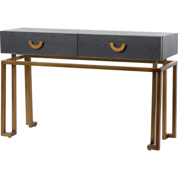 Konzolový stolek Luxusní konzole Ximena 120cm v Art-Deco stylu černý