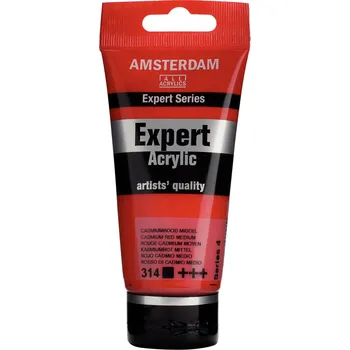 Vodová barva Akrylová barva Amsterdam Expert - 314 Cadmium Red Medium Objem: 75 ml