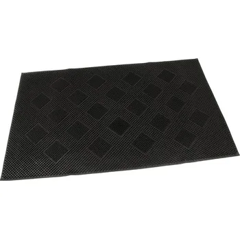 Rohožka Gumová čisticí rohož Squares 45 x 75 x 0,7 cm, černá