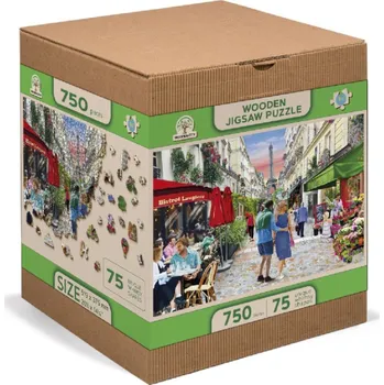 Puzzle Dřevěné puzzle XL, 750 dílků - Bistro v Paříži