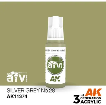 Modelářská barva AK Interactive Silver Grey No.28 17ml AK11374