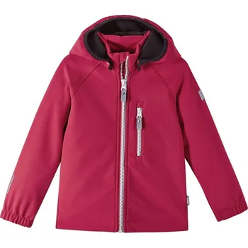 Kojenecká bunda REIMA dětská softshellová bunda Vantti Tomato red vel. 98 cm