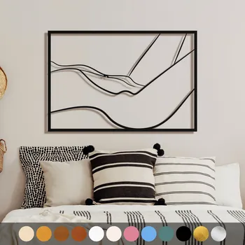 Obraz WoodenPuzzle.cz Dřevěný obraz - Ženské křivky Barva: Ořechová lazura, Velikost: XL