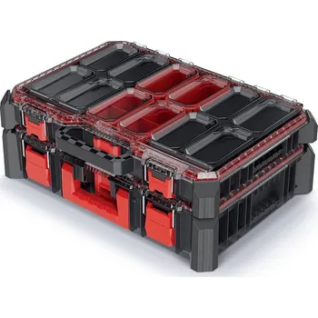 Úložný box Sada 2 organizérů C, 54,3 × 39 × 20 cm, krabičky + přepážky, černá