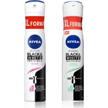Nivea Black&White Invisible Antiperspirant sprej pro ženy 200ml - Original/Clear