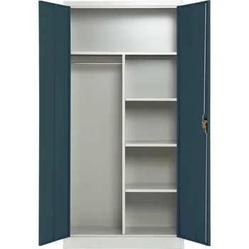 Šatní skříň Kovová šatní skříň, 90 x 45 x 185 cm, cylindrický zámek, antracitová - ral 7016