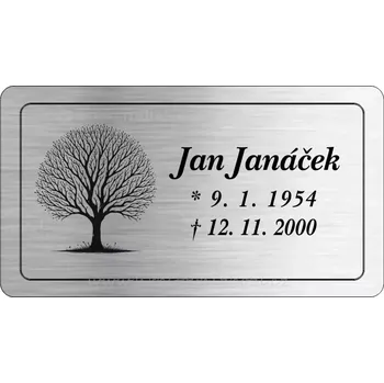 Smuteční dekorace Rytá cedulka 6897