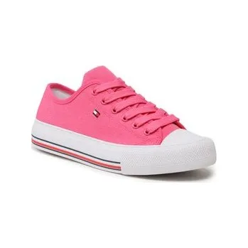 Dámské tenisky Plátěnky Tommy Hilfiger Low Cut Lace-Up T3A9-32677-0890313 S Růžová 37