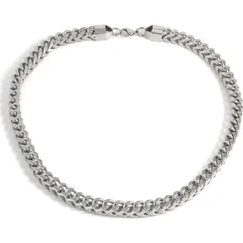 Náhrdelník Stylový ocelový náhrdelník stříbrné barvy - Fort Tempus