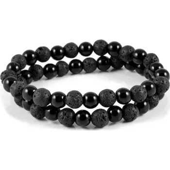 Náramek Černý lávový náramek Raw - Fort Tempus