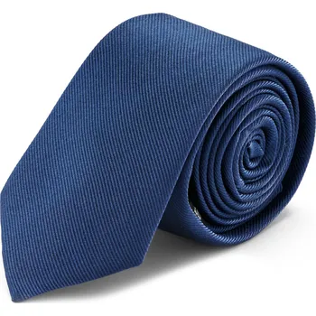 Kravata 6cm tmavě modrá hedvábná keprová kravata - Bohemian Revolt