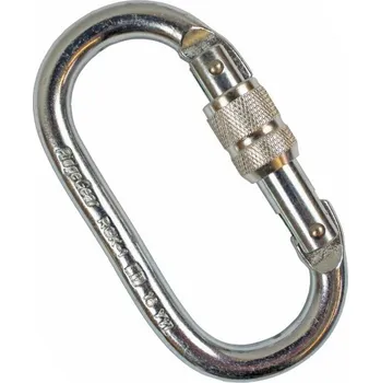 Jištění RIDGEGEAR RGK1 17mm ocelová karabina se šroubovacím zámkem