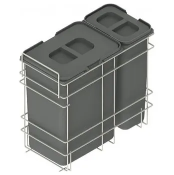 Odpadkový koš odpadkový koš VARIANT MULTI 30 1x20l 1x9l v440 bez výsuvu šedý