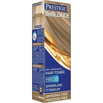 Barva na vlasy Prestige Be Blonde Semi-permanentní barva na vlasy BB08 třpytivý titan 100 ml