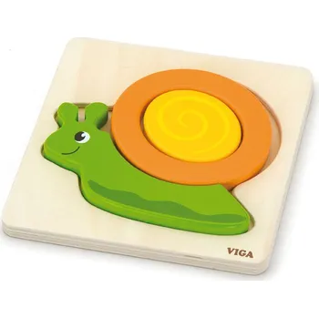 Dětské zboží Dřevěné puzzle pro nejmenší Viga Slimák