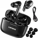 Lenovo bezdrátová sluchátka XT90 voděodolná + powerbanka (Sluchátka do uší Lenovo disponují nejmodernější technologií Bluetooth 5.3, která zajišťuje stabilnější připojení, rychlejší zpracování a univerzální kompatibilitu. Super lehká a stabilizační konstr