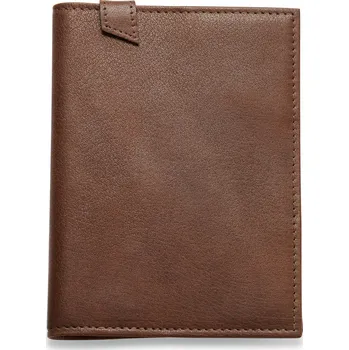 Obal na doklad Obal na cestovní pas | Tmavě hnědá buvolí kůže kvality full grain - Trendhim