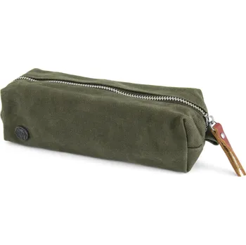 Kosmetická taška Malá, olivově zelená toaletní taška z voskovaného plátna - Lucleon