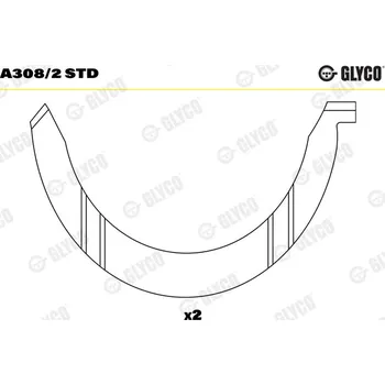Kliková hřídel GLYCO Distanční kotouč, kliková hřídel A3082STD