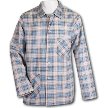 LUIZ Pánský pyžamový kabátek na knoflíky -Plátno- Igor 55 Velikost: 50