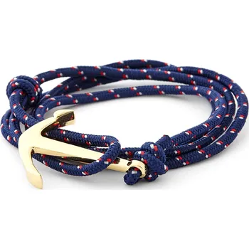 Náramek Modrý náramek Kotva zlaté barvy - Tailor Toki