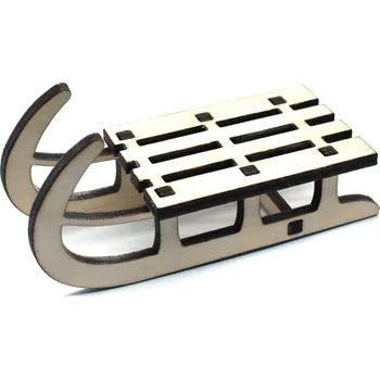 Vánoční dekorace Pehucraft Dřevěná vánoční dekorace sáně rohačky