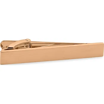 Spona na kravatu Novelle | Krátká kartáčovaná kravatová spona v barvě růžového zlata - Trendhim