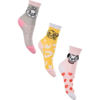 Barevné dívčí balení ponožek Disney - šedá/žlutá/růžová Velikost: 23/26