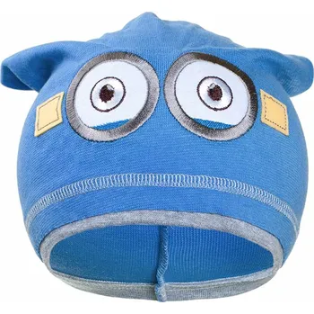 Kojenecké oblečení Podzimní dětská čepička New Baby mimoň světle modrá 110 (4-5r)