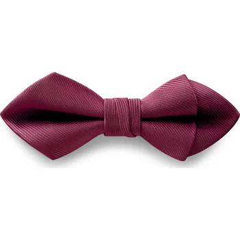 Motýlek Vínový rypsový předvázaný motýlek s&nbsp;diamantovou špičkou - Trendhim